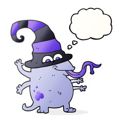 thought bubble cartoon halloween alien