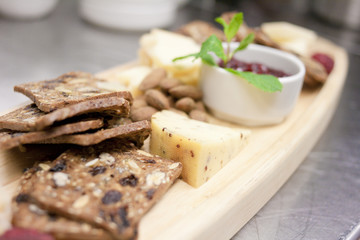 cheese platter closeup