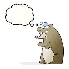 thought bubble cartoon bear