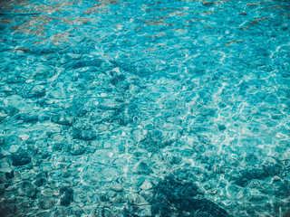 clear blue water