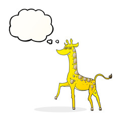 thought bubble cartoon giraffe