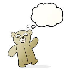 thought bubble cartoon teddy bear