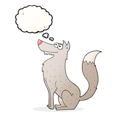 thought bubble cartoon wolf