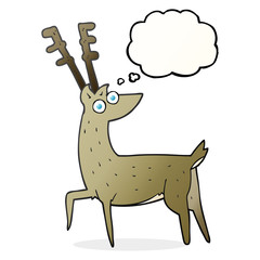thought bubble cartoon stag