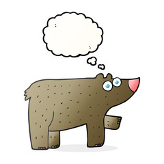 thought bubble cartoon bear