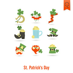 Fototapeta premium Saint Patricks Day Isolated Icon Set