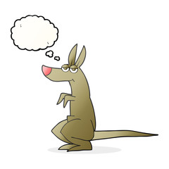 thought bubble cartoon kangaroo