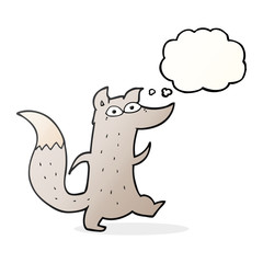 thought bubble cartoon cute wolf