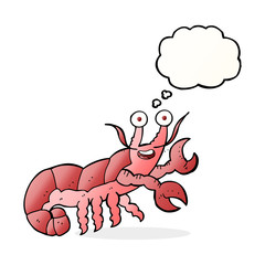 thought bubble cartoon lobster