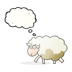 thought bubble cartoon muddy sheep