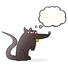 thought bubble cartoon evil rat