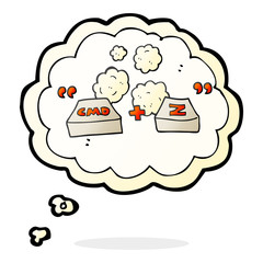 thought bubble cartoon command Z function