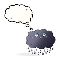 thought bubble cartoon raincloud