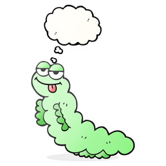 thought bubble cartoon caterpillar