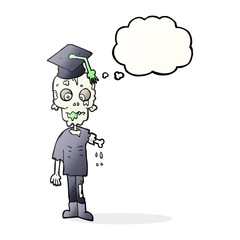 thought bubble cartoon zombie student