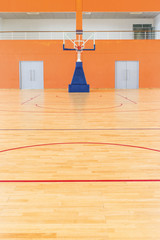 Naklejka premium Empty basketball court