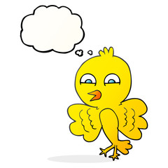 thought bubble cartoon bird
