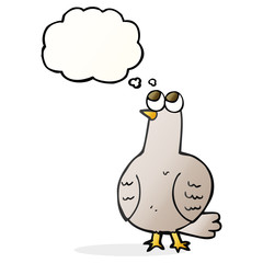 thought bubble cartoon bird
