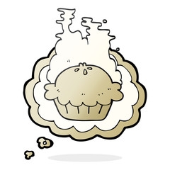 thought bubble cartoon pie