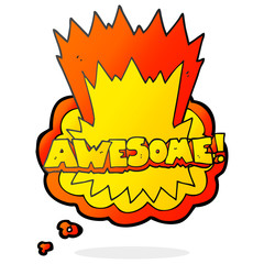 awesome thought bubble cartoon shout