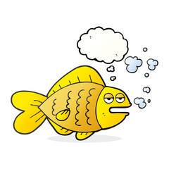thought bubble cartoon funny fish