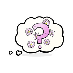 thought bubble cartoon question mark