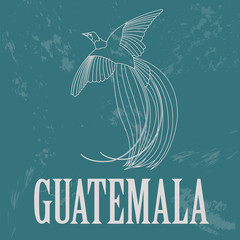 Guatemala landmarks. Retro styled image