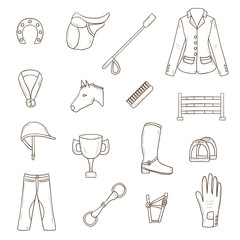 Horse riding objects