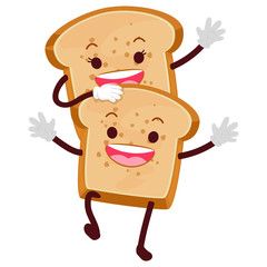 Illustration of Bread Loaf Mascot