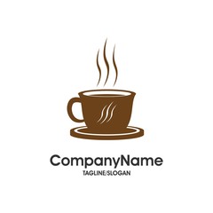 Coffee and Tea Cafe logo icon vector