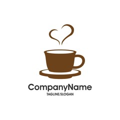 Coffee and Tea Cafe logo icon vector