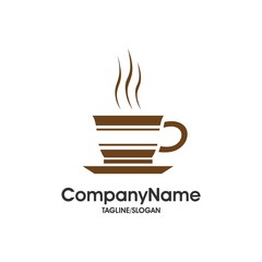 Coffee and Tea Cafe logo icon vector