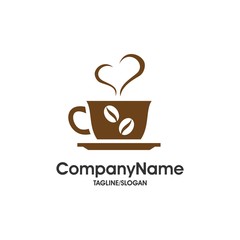 Coffee and Tea Cafe logo icon vector