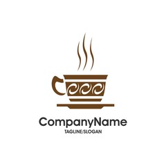 Coffee and Tea Cafe logo icon vector