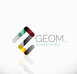 Logo, linear abstract geometric icon