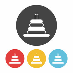 baby toy bricks icon