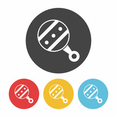 Baby rattle icon