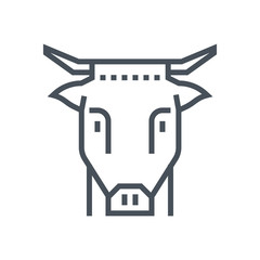 Meat, cow, bull, dairy food icon