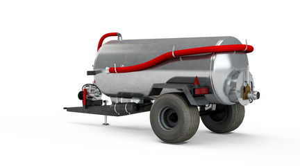 Vacuum Manure Spreader isolated on white background