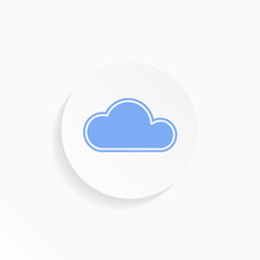 Vector icon - blue cloud in a white circle