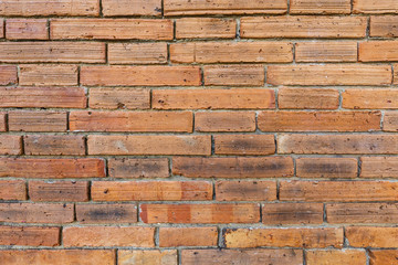 Old red brick wall