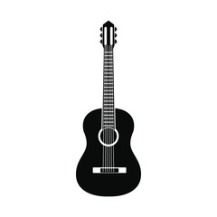 Classic guitar icon, simple style