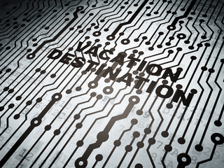 Travel concept: circuit board with Vacation Destination