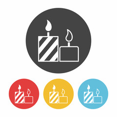 Obraz premium birthday candle icon
