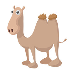 Camel icon, cartoon style 