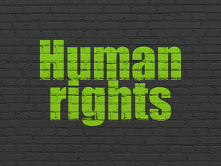 Political concept: Human Rights on wall background