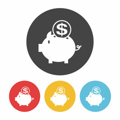 financial piggybank icon
