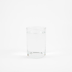 The medium cylinder glass of pure mineral water.