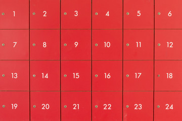 Fototapeta premium Room with red file cabinets