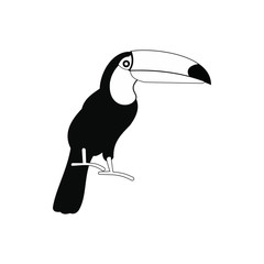 Obraz premium Toucan icon, simple style 